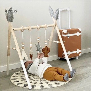 Baby Toddler Wooden Play Gym Fitness Frame Rack Nursery Sensory Education Toy