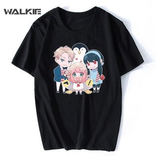 Walkie เสื้อยืดแขนสั้นลําลอง พิมพ์ลายการ์ตูนอนิเมะ Spy X Family Forger Anya สไตล์ญี่ปุ่น ฮาราจูกุ ฤดูร้อน สําหรับผู้ชาย