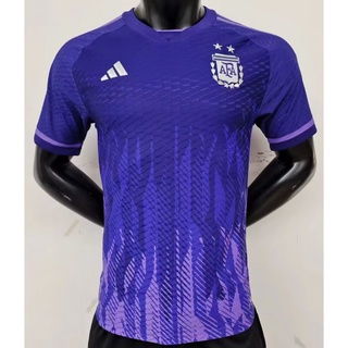 เสื้อกีฬาแขนสั้น ลายทีมชาติฟุตบอล Argentina AAA 2022 แห้งเร็ว ไซซ์ S-XXL