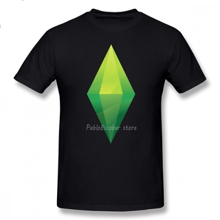 เสื้อยืดแขนสั้น พิมพ์ลาย The Sims The Sims Plumbob น่ารัก โอเวอร์ไซซ์ แฟชั่นสําหรับผู้ชาย 100%S-5XL