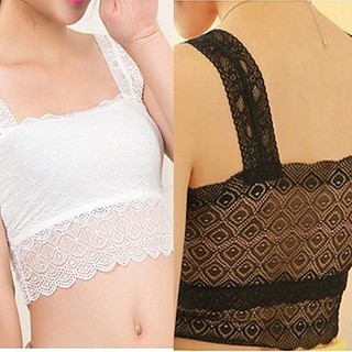 สายคล้องคอเซ็กซี่สตรีข้อไหล่ด้านบน Bandeau Bra Crop Summer Bustier Camisole