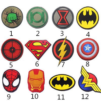 Major league super Heroes ชุด iron man Batman spider man Superman Tactical Military Morale Velcro Patch