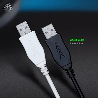 EGA TYPE H12 Gaming Headset 7.1 Surround Sound RGB Lighting เชื่อมต่อ USB 2.0 สายยาว 1.5 ม. [รับประกัน2ปี]