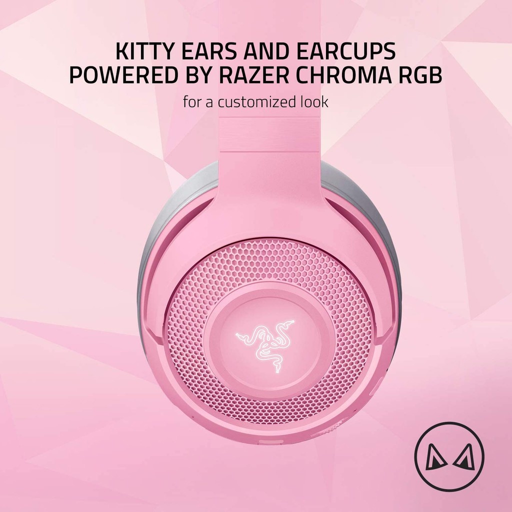 Razer Kraken BT Kitty Edition Wireless Bluetooth Headset with Razer Chroma RGB - Quartz (หูฟังไร้สาย) #2