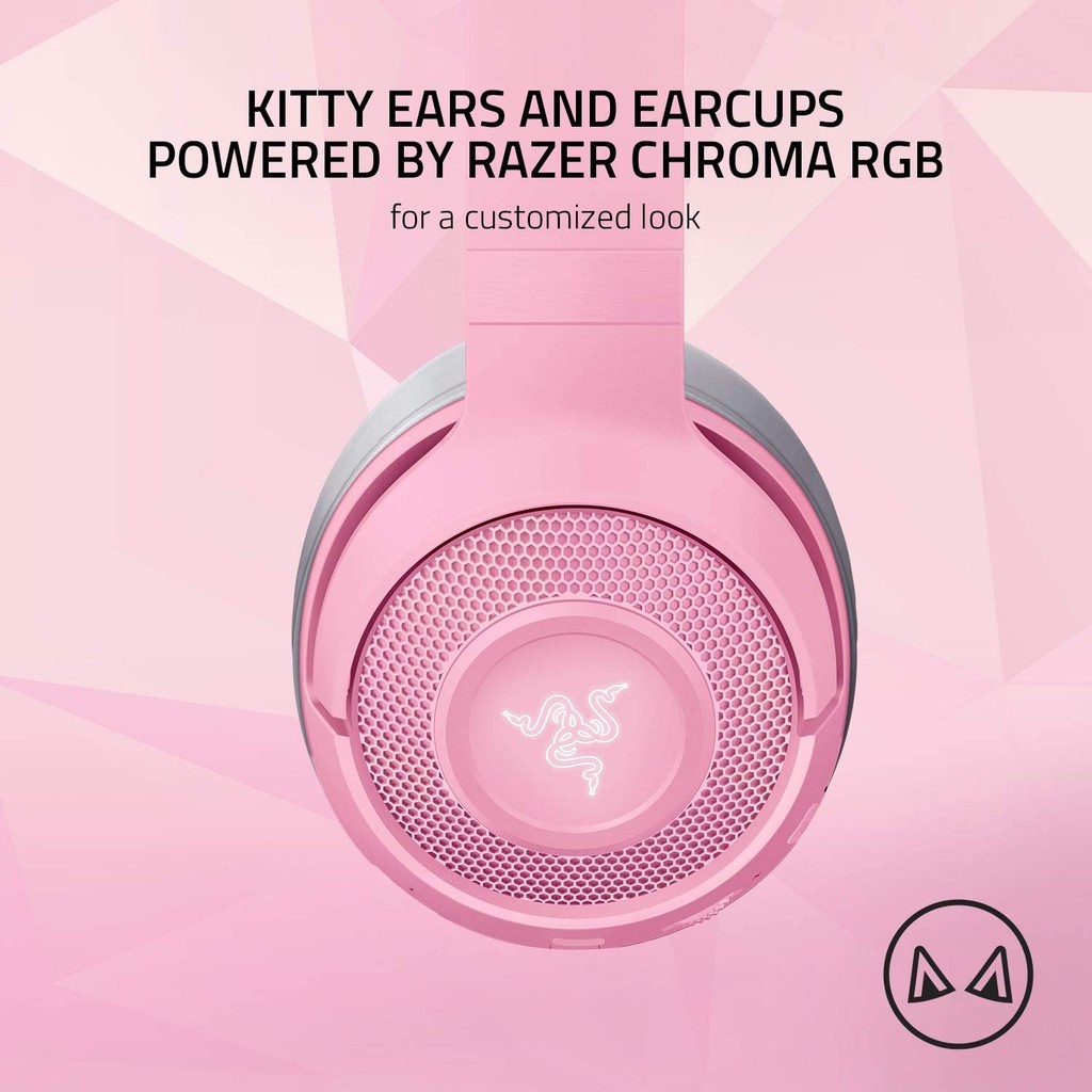 Razer Kraken BT Kitty Edition Wireless Bluetooth Headset with Razer Chroma RGB - Quartz (หูฟังไร้สาย) #7
