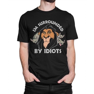 เสื้อยืดผู้ชาย90 - ScarLionKingTShirtImSurroundedByIdiotsTeeTEEเสื้อชั้นหินสุดฮิต