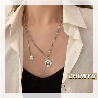 CHUNYU สร้อยคอโซ่แฟชั่นสไตล์เกาหลีฮิปฮอปสําหรับผู้หญิง 216