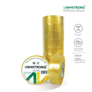 เทปใส เทปใสอเนกประสงคฺ์ แกนเล็ก 26 มม Armstrong (ขนาด18มม x36 หลา)