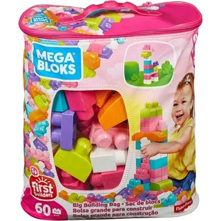 Mega Bloks First Builders Big Building Bag (60 PCS) ตัวต่อ เมกะ บล๊อค บล๊อคตัวต่อ ของเล่นเด็ก ของเล่น DCH54 , DCH55
