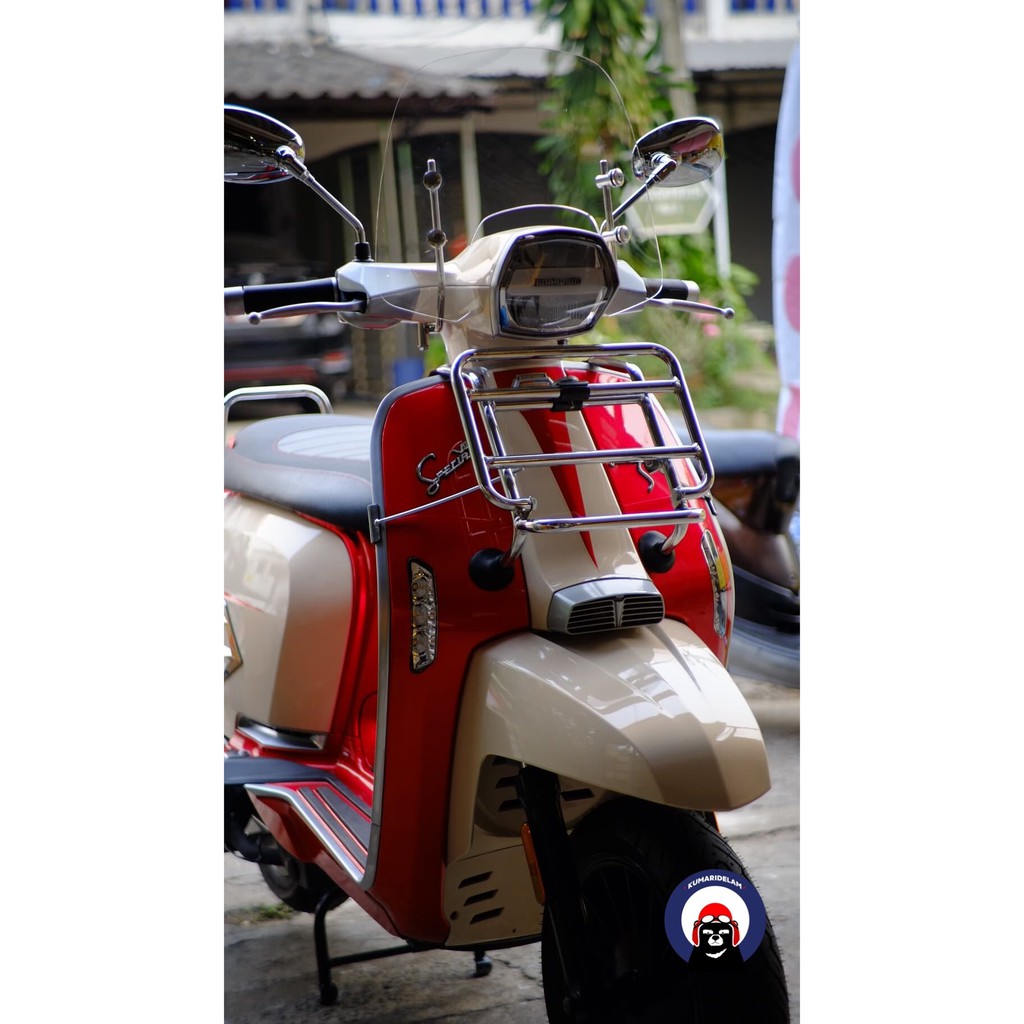 ตะแกรงหน้า Lambretta V200,V125 แบบไม่เจาะตัวรถ - รูปที่ 2