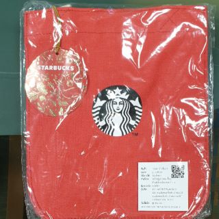 New‼ Starbucks ถุงผ้า สีแดง Xmas collection