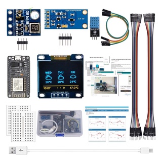 Getdouble ESP8266 ชุดเครื่องวัดอุณหภูมิ ความชื้น หน้าจอ LCD