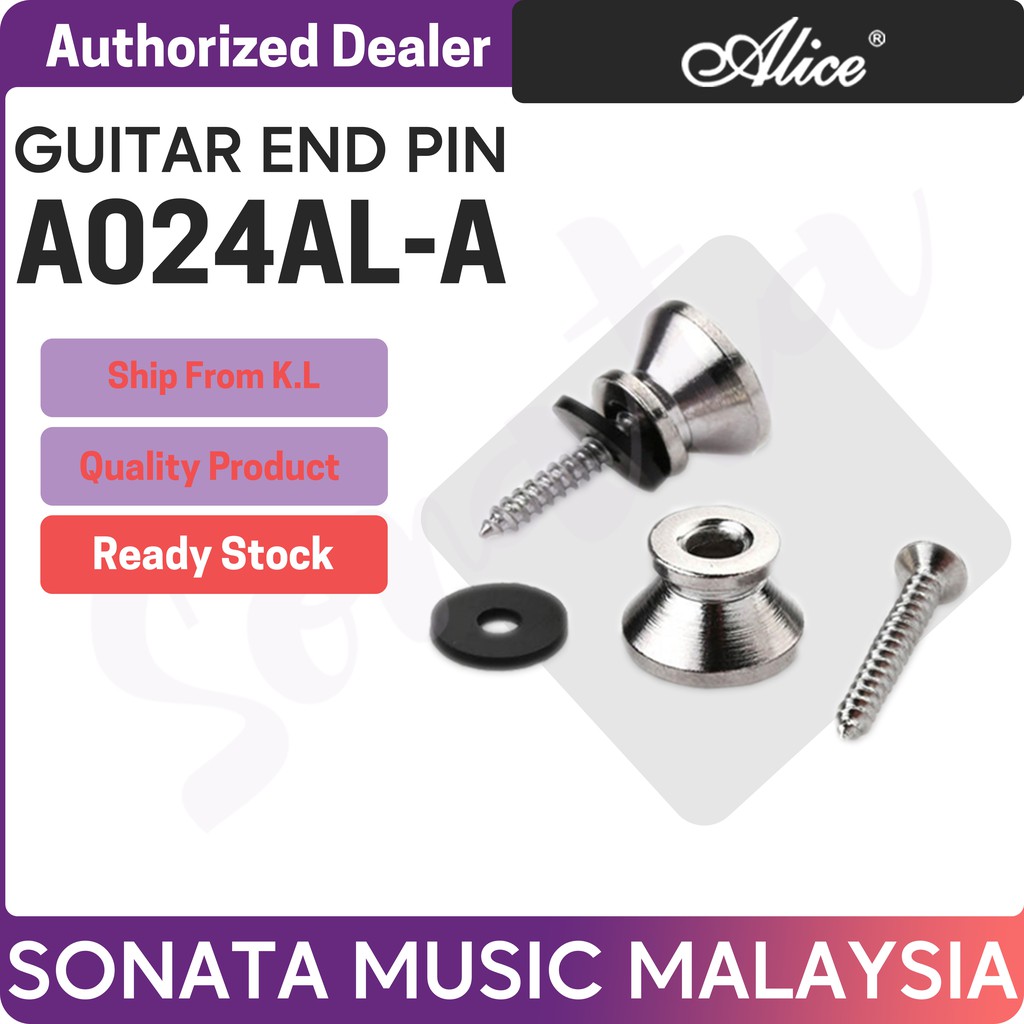 ALICE A024AL-A GUITAR ALLOY END PIN ( CHROME ) / GUITAR END PIN / GUITAR / A024ALA / A 024 AL A - 1 