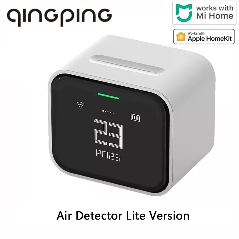 Qingping Air Detector Lite Retina Touch IPS Screen Mobile Touch Operation Mi Home PM2.5 Air Monitor 
