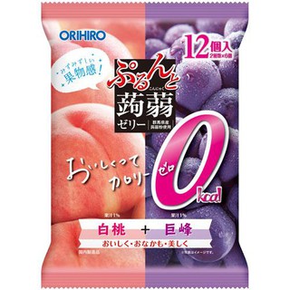 ORIHIRO Konjac Jelly Pouch Calorie Zero White Peach + Kyoho / Confectionery / ส่งตรงจากญี่ปุ่น