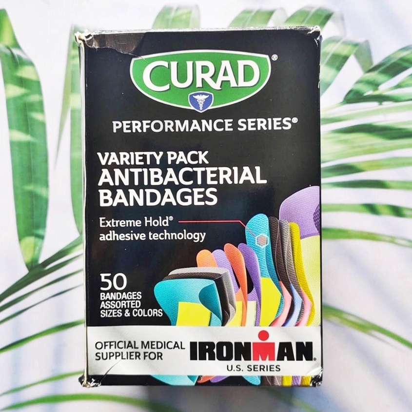 (CURAD®) Performance Series Variety Pack Antibacterial Bandages 50 Bandages พลาสเตอร์แปะแผล คละแบบ ค