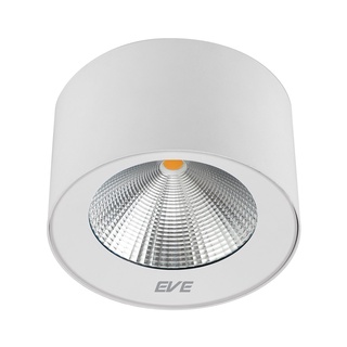 Therichbuyer EVE LIGHTING โคมไฟดาวน์ไลท์ติดลอยLED 30W Warmwhite หน้ากลม รุ่น COB colorful-white ขนาด 8 นิ้ว สีขาว