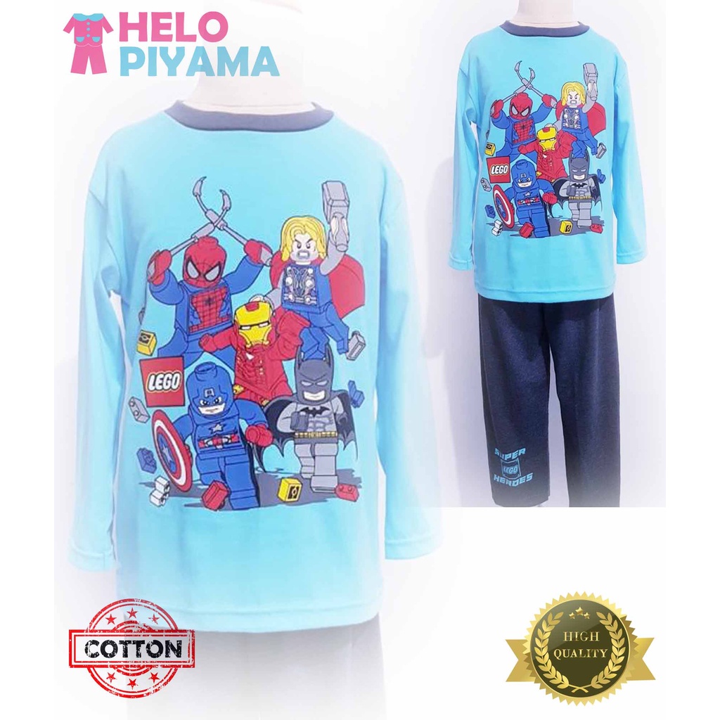 Hello Pyjamas - ชุดชุดนอนเสื้อยืดเด็กชาย Lego Avenger