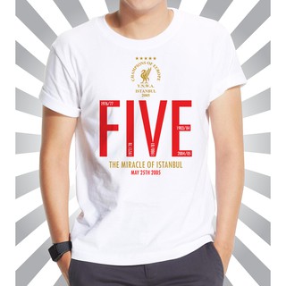 เสื้อยืดลิเวอร์พูล FIVE THE MIRACLE OF ISTANBUL เสื้อทีมลิเวอร์พูล