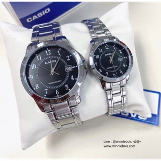 นาฬิกาคาสิโอ Casio MTP-V004D-1B , LTP-V004D-1B 👍 | ถูก แท้ ชัวร์ | 👍 รับประกัน 1 ปี