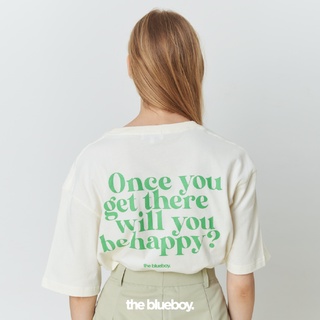 เสื้อยืดผ้าฝ้ายพิมพ์ลายขายดี สไตล์มินิมอล The Blueboy - Will You Be Happy Tee คนดัง