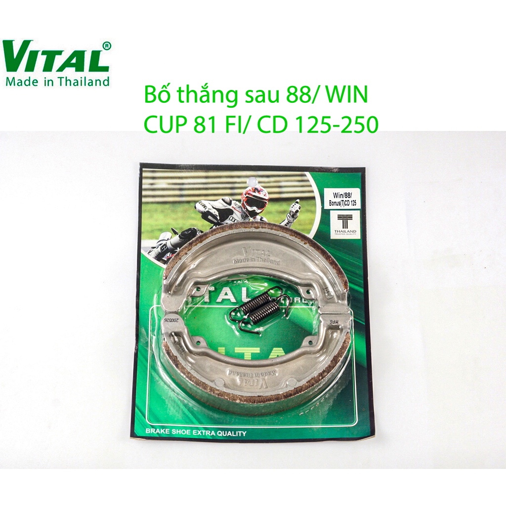 ผ้าเบรค - ผ้าเบรคหลัง 88, CD, CUP 81 FI, WIN - ผ้าเบรคมอเตอร์ไซค์ ผ้าเบรค VITAL แท้ ประเทศไทย