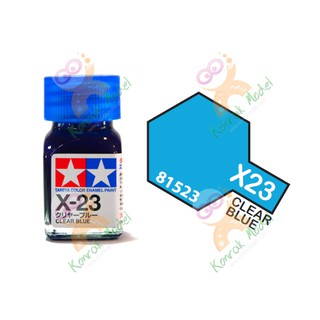 สีสูตรน้ำมัน Tamiya Enamel X23 Clear Blue 10ml