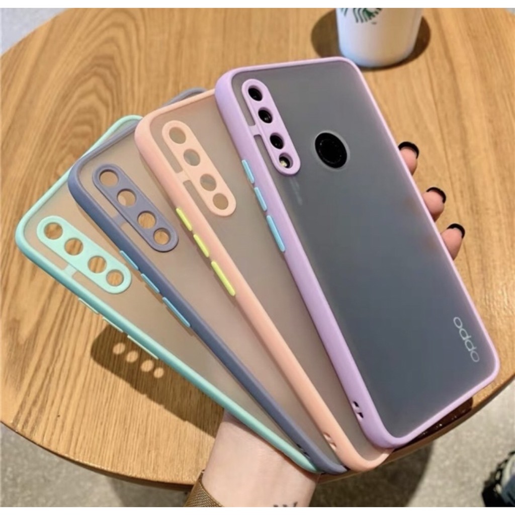 เคสขอบสีกันกล้อง เคส Realme 5i 5s 5 6i 6 case Realme C3 เคสเรียวมี