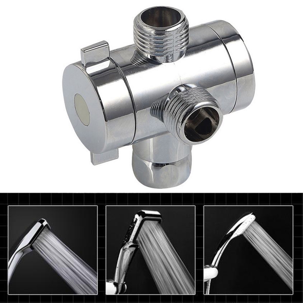 1Pcs Bathroom G12 Shower Head Diverter Valve Tap 3way MF Adapter
