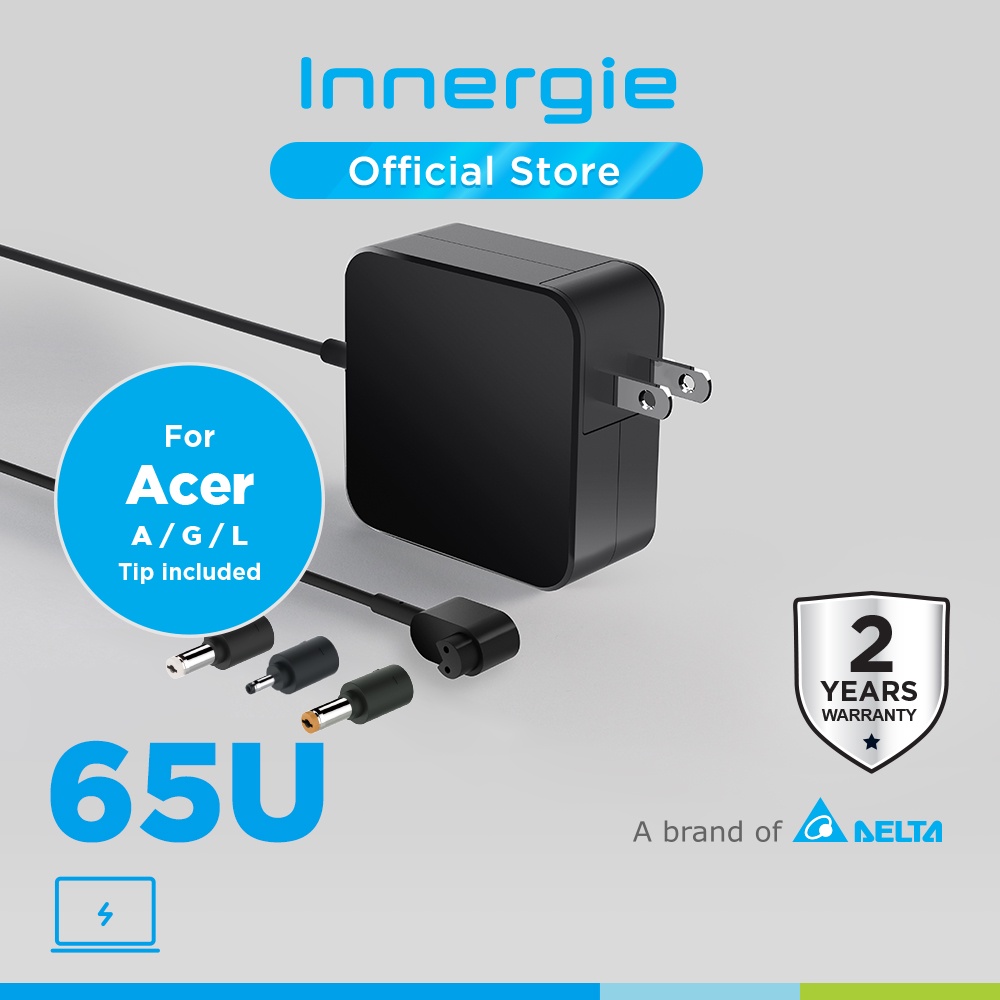 Innergie 65U Adapter สำหรับโน้ตบุ๊คยี่ห้อ Acer 65 วัตต์