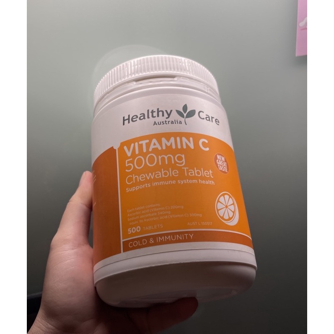 ❣️PRO4.4❣️ Healthy 🇦🇺 Care Vitamin C 500mg แบบเคี้ยว ✅ล็อตใหม่ เก็บได้ 3 ปี