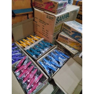 (กล่อง10ตัว) ก๊อกน้ำ 1/2" sanwa สลิมแฟนซี มีสีให้เลือก ชมพู เขียว เหลือง ม่วง ฟ้า ก๊อกซันว่า