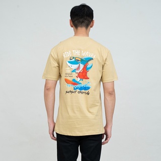 Kaos เสื้อยืดโปโล ลายคลื่น The Waves ถึง 4XL