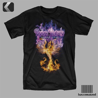 เสื้อยืดผ้าฝ้ายCOTTON เสื้อยืด วง Deep PURPLE - PHOENIX RISINGS-5XL