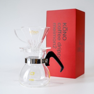 KONO Meimon Dripper Box Set ขนาด 1-2 Cup Clear BK