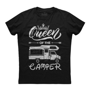 ขายดี เสื้อยืดแขนสั้น พิมพ์ลาย Queen Of The Camper สีดํา สไตล์คลาสสิก ของขวัญคริสต์มาส สําหรับผู้ชาย JPbooo86JIdchf50Siz