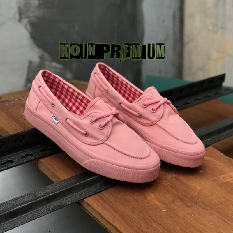 Vans ZAPATO DEL BARCO ROSY สีชมพู ผู้หญิง พรีเมี่ยม ต้นฉบับ