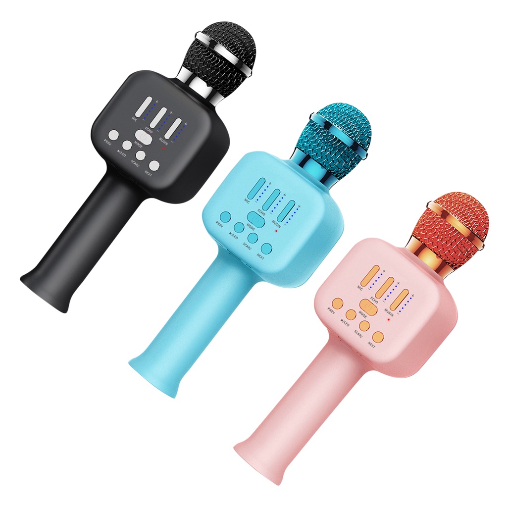 BWireless Karaoke Microphone Backlight Handheld Portable Speaker Home ...