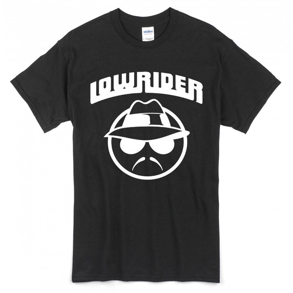 Lowrider Logo O.G. ~ Available in black or white! ALL SIZES!!! men's cotton classic fashion round ne