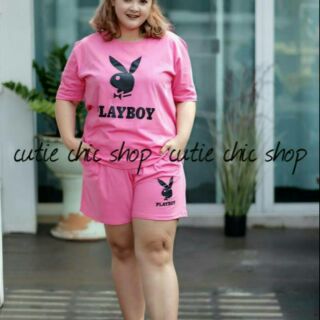 เซทเสื้อแขนสั้นกางเกงขาสั้น
สกรีน playboy
มี 2 สี ชมพู ดำ