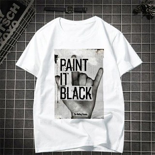 เสื้อยืดโอเวอร์ไซส์เสื้อยืดลาย Black and White 04S-3XL