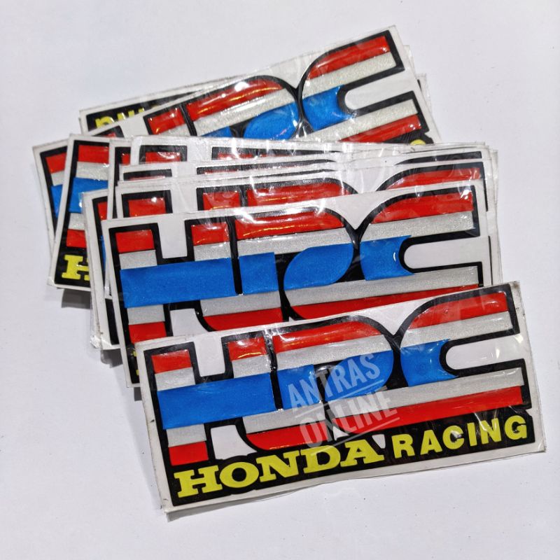 HRC honda racing นูนสัญลักษณ์ - สติ๊กเกอร์ติดหมวกกันน็อคมอเตอร์ไซค์