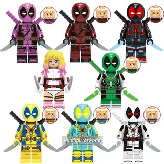 ใหม่ ฟิกเกอร์ Deadpool Tron X-Men Gwenpool สีชมพู X0302