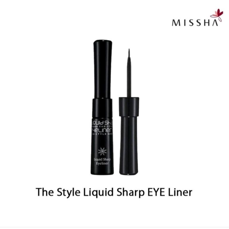 พร้อมส่ง Missha liquid sharp eyeliner ของแท้ สคบ.ไทย อายไลเนอร์หัวพู่กัน กรีดง่าย ติดทน กันน้ำ กันเห