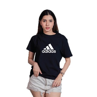 เสื้อ adidas (สีดำ) เสื้อยืดแฟชั่น เสื้อคอกลม ผ้าcotton Fully comb 100% สวมใส่ได้ทั้งหญิงและชาย