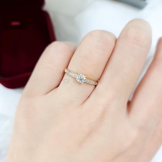 💎Amantio Diamond💎💍แหวนเพชรยอด 0.3ct ตัวเรือน18k สีทอง สวยม้ากก😍 เพชรน้ำ99 สวยวิ้งงง✨