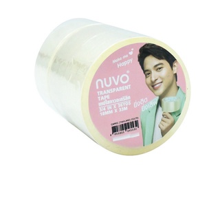 NUVO เทปใสกาวน้ำ แกน 1 นิ้ว **ยกแพ็ค**