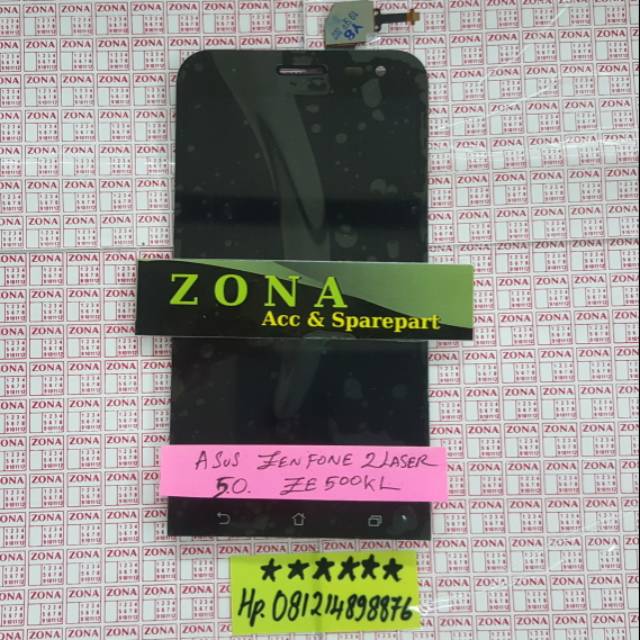 จอแอลซีดีสัมผัสreen Asus Zenfone 2 เลเซอร์ Ze500kl 5.5 Ze500kg Z00rd สีดํา