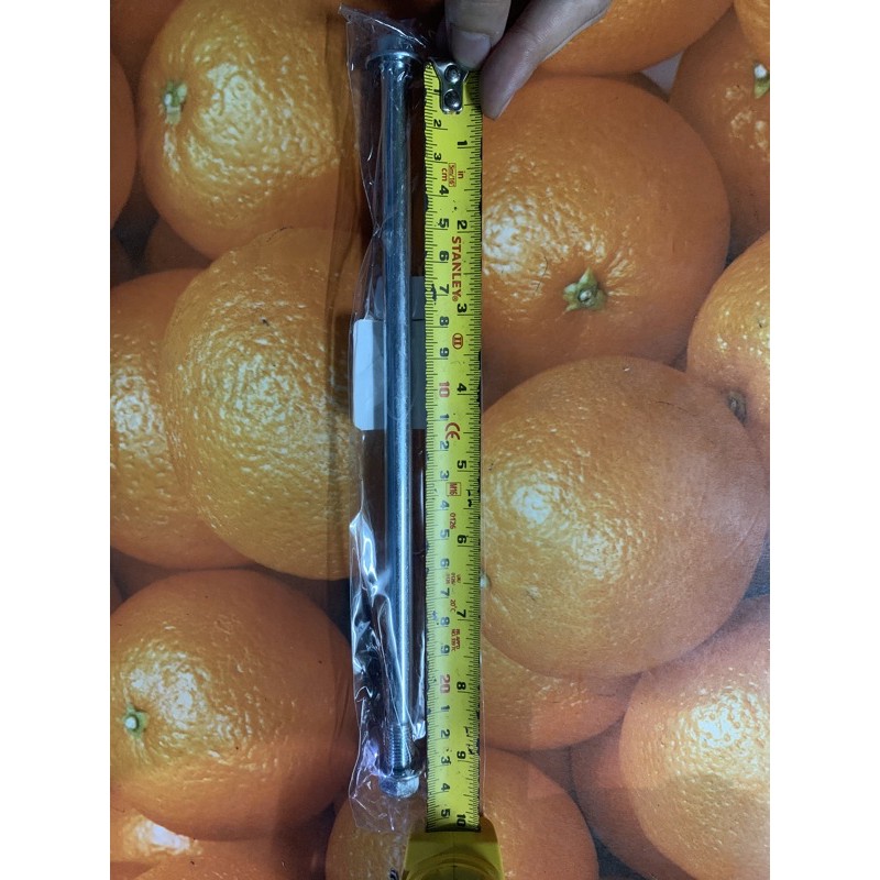 แกนล้อ 10 มิล  ยาวพิเศษ 24 cm. ใส่ลูกปืนเบอร์ 6300, 6200 น็อตเบอร์ 14