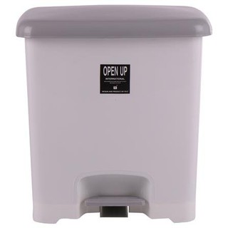 ถังขยะเหยียบเหลี่ยม WELLWARE CHIC328 30 ลิตร สีขาว/เทา Garbage Bins